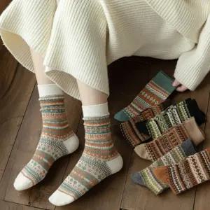 가을 겨울 면 100% 여성 양말 40수 원단 무압박 중목 장목양말 단체선물