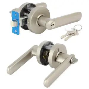 방문 사무실 화장실 막대 레버형 문고리 문손잡이 블랙 실내 침실 나무문 욕실문