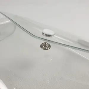 똑딱이 투명 PVC 파우치 중형 투명파우치 비닐파우치 여행용파우치 PVC파우치 사각파우치