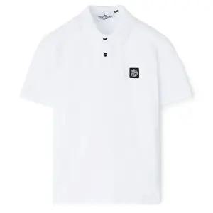 [스톤아일랜드]26SS 스톤 슬림 PK 반팔 카라티 화이트 L1S152200008 S0017 V1001