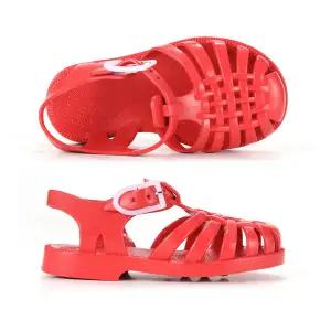 메듀즈 SUN 201 CARMIN 카민 레드 아동 키즈 젤리슈즈 샌들