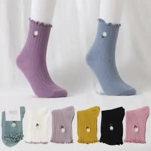 사랑스런 꽃자수 무압박 편한 여자 발목 양말 8켤레 S19B