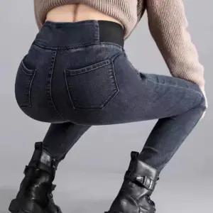 오아픽 11번가 여성용 하이웨스트 밴딩 스키니진 청바지 플러스 사이즈 데