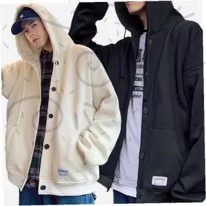 후드 기모 자켓 남성 오버사이즈 캐주얼 아우터 간절기 겨울 봄 가을 따뜻한