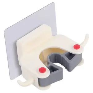 벽 부착 고정홀더 밀대 걸이 빗자루 주방 욕실 펜트리/막대/걸레/청소/도구/와이어/간편/다용도/무타공