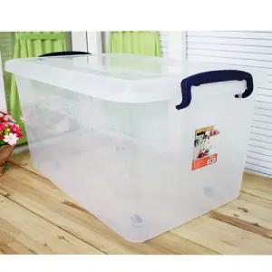 (40L) 꼬미꼬모 리빙박스/정리정돈/생활용품/반투명/바퀴/잠금장치/장난감/사무실/서류보관/다용도/서류