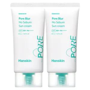 한스킨 모공블러 노세범 선크림 SPF50+ PA++++ 50ml, 2개