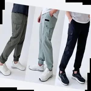 패션 남성스포츠 기능성 골프웨어 스판밴딩 카고조거팬츠