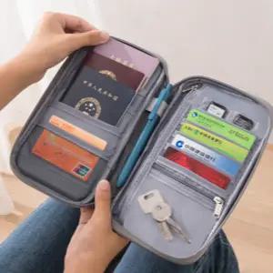 여권 보관 지갑 다기능 멀티 케이스 여행용 여권 지갑 소지품 파우치 문서 카드 용품