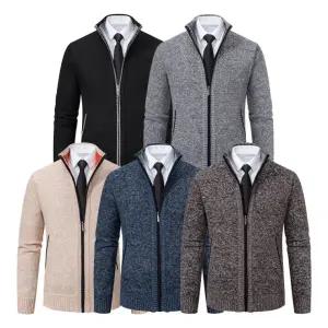 남성 정장 니트집업 L~3XL 남자 니트 가디건 집업 믹스컬러 정장 출근룩 데이트룩 5color