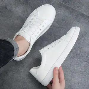 남성 블랙 화이트 무지 깔끔 운동 스니커즈 ZG02