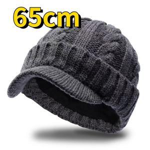 2025 빅 사이즈 65cm 남성용 따뜻한 비니 유지 야외 짧은 챙 오리 혀 모자 WinterPlush 두꺼운 튀김 반죽