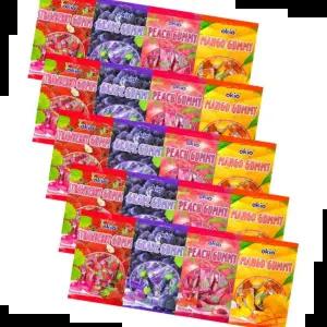 과일맛젤리 오키오젤리4종 딸기+포도+피치+망고(5개씩)