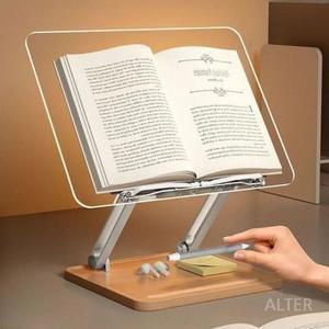 투명 독서대 각도 스탠드 높이조절 신문 독서대 투명 책상