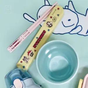 스토어-지유 짱구 캐릭터 슬라이드형 젓가락보관 케이스 16.5CM 아동용휴대식기