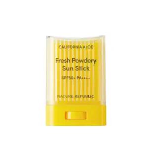 BC233 캘리포니아 알로에 프레시 파우더리 선 스틱 선크림 자외선 차단제 SPF50+ PA+++ (24g 0.77온스)