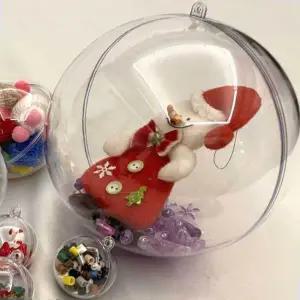 투명캡슐 꾸미기 1P 투명 16cm 너먼트 원형캡슐 마스 뽑기캡슐 투명구 플라스틱볼