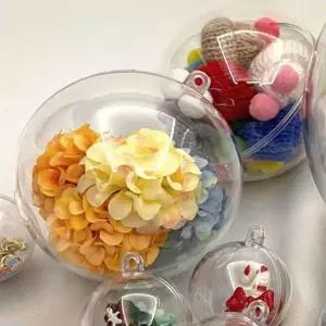 투명 9cm 꾸미기 플라스틱볼 너먼트 투명구 원형캡슐 투명캡슐 뽑기캡슐 4P 마스