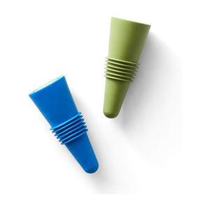 그립 탑이 있는 래빗 와인 및 병 마개 파란색 2개 세트