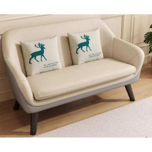 샤크팡 2인 작은 그레이 등받이없는쇼파 등받이 미니소파 인조가죽