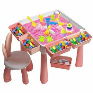 샤크팡 뽀송이모래 듀플로 세트 테이블과 책상 포함 테이블 의자 미니