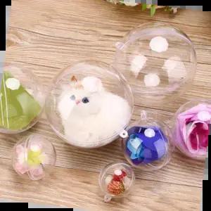 투명 플라스틱공 캡슐볼 셀프 아크릴 투명볼 6p