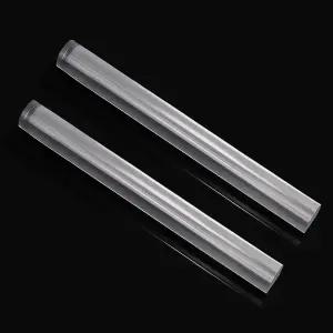 KEPYDRMTF 2pcs 아크릴 점토 롤러 플라스틱 투명 원형 튜브 핀 폴리머 도구 DIY 수제 공예품 미술 용품