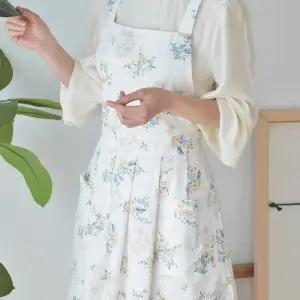 프리지아 원피스형 앞치마/린넨 앞치마/여름앞치마/어린이집앞치마/유치원앞치마