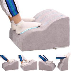 직장에서 언더 데스크를 위한 OpyTikar 발 받침대.다기능 3단 받침대, 세탁 가능한 받침대.언더 데스크, 사무용 의자 게이밍 및 소파, 다리 높이 베개, 자세-라이트 그레이 지원