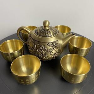 황동 술잔 소주잔 셋트 맥주 쟁반 주석 주전자 와인잔 세트 다기 구식 황동잔 가정용