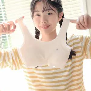 주니어 청소년용 소프트 심리스 브라 노후크 노와이어 브라렛 620