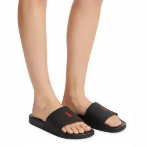 폴로 랄프로렌 시그니처 포니 슬라이드 슬리퍼 샌들 블랙