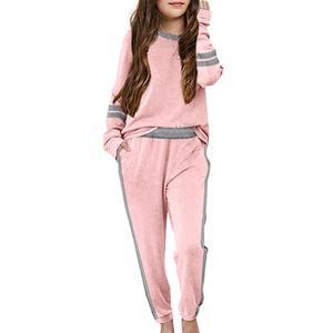 벨라 걸스 스웨트슈트 의류 라운지 세트 운동용 스웨트셔츠와 스웨트 팬츠