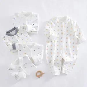 스타 펭귄 긴팔 아동 우주복 패턴 우주복 옷 곰돌이 외출복 아기 긴팔