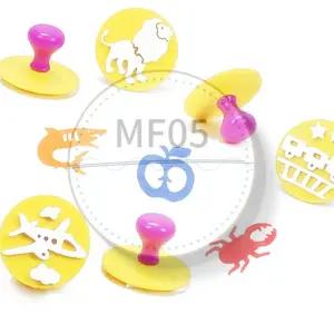 MF05 키즈아트스탬프 혼합LL 6종세트 캐릭터도장 선생님도장 유쾌한 유아스탬프놀이