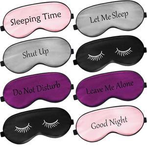 여성 남성의 , 여행, 낮잠, 명상(클래식 색상)을 위한 8피스 마스크 가능한 블라인드 수면 소프트 실크 블랙아웃 조절 색상) 있는 스트랩 커버가 마스크(클래식