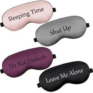 게이가 수면을 위한 마스크 4종 부드러운 새틴 블랙아웃 조명 여행, 그레이, 가능한 블랙) 낮잠, 실크 퍼플, 남성 스트랩 커버 조절 여성 블라인드, 명상(샴페인,