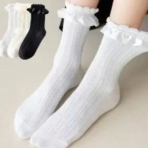 발목 레이스 신축성 좋은 데일리 여성 국내산양말 회색양말 학생양말 검정양말