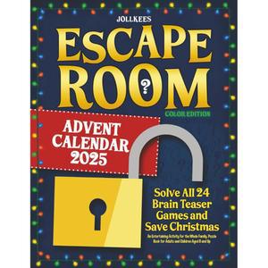 이스케이프 룸 어드벤트 캘린더: 24개의 두뇌 티저 게임을 모두 풀고 크리스마스를 구하세요. 온 가족을 위한 재미있는 활동. 8세 이상 성인과 를 퍼즐북 (컬러 에디션)