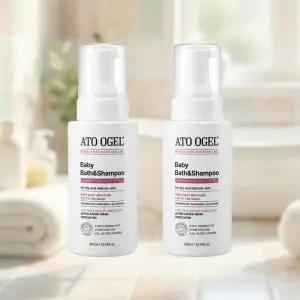 아토오겔 베이비 바스앤샴푸 300ml, 2개, 신생아 키즈 아기 샴푸 바디워시