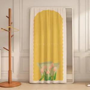 패브릭 커버 전신거울가리개 옷장 천막 레일형 슬라이드 현관 인테리어