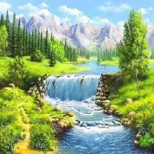 아이윙스 피포페인팅 Q3304 여름테마 액자 DIY명화그 피포페인팅 그림액자 액자 명화 홈갤러리