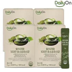[데일리온][데일리온] 국내산 말차라떼 100만 효소 유산균 30포x4개(4개월)