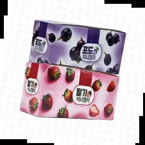 낱개젤리 과일 모양 미니젤리 (곽) (포도+딸기) 2종세트