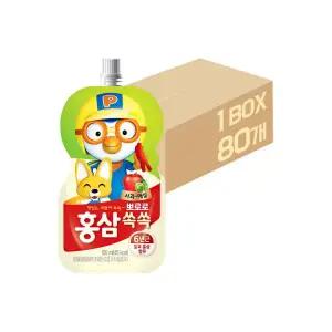 팔도 뽀로로 홍삼쏙쏙 사과 매실 100ml x 80개 / 음료수 어린이음료