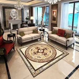 대형 현관 시공 데코타일 바닥 붙이는 고급 대리석 접착식데코타일