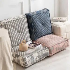 패턴 컬러 스트라이프 방석 바닥 벤치 마사지샵 두툼 매장 사무실 의자 좌