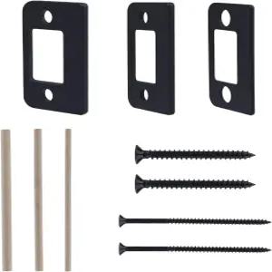 BOOB 3pcs 표준 도어 잠금 스트라이크 간격 내부 스트라이커 키트 및 정렬을 외부 포함 액세서리 플레이트