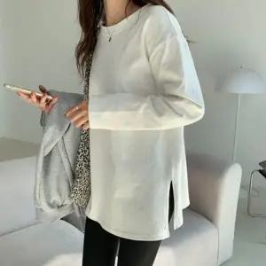 OSM-1006207 옆트임 무지 라운드넥 긴팔티