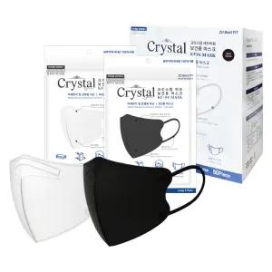 KF94 크리스탈 새부리형(2D) 마스크 400장 5매입(지퍼포장) 의약외품 국내산